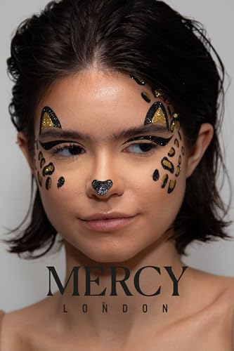 Cat Face Jewels by Mercy London Costume Accessories Face Gems Jewels All In One Halloween Headpiece Stick On