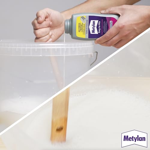 Metylan Liquid Concentrate Adesivo, Colla Liquida per Tutti i Parati, Potente Resistente all'Umidità e Facile da Miscelare, 1 Flacone da 500 g - 4