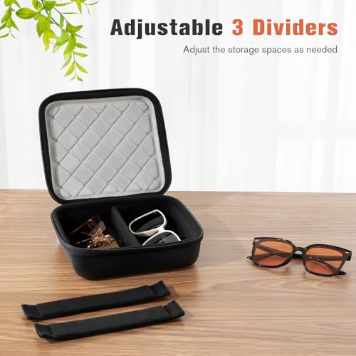 Image of ProCase Hard Shell Travel Sunglasses Organizer, Portable Multiple Glasses Case for Travelling