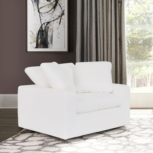 Sillón Tapizado Oversized Confortable Blanco miniatura 2