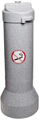 Impact 4450 The Butler Outdoor Smoker's Receptacle, 9" Diameter x 25" Height, Gray Granite