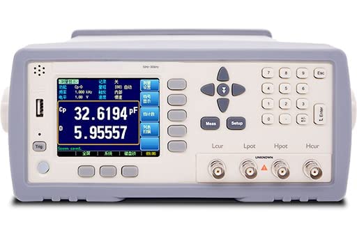 High Precision LCR Meter Tester Digital LCR Meter with Parameter Z D Q θr θd R X G B Y Vac Iac Δ Δ% True Color TFT-LCD Display Measurement Frequency 10Hz to 300kHz Resolution 0.001Hz
