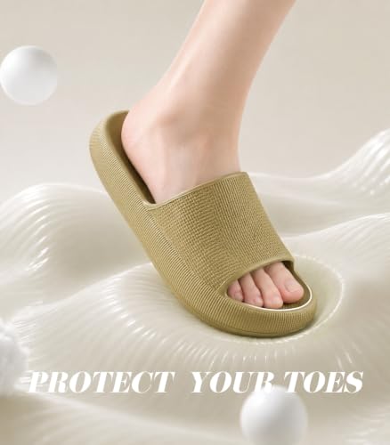 Image of Leevar Cloud Slides for Women and Men - Soft, Comfy, Relax Cloud Slippers, Thick Sole, Non-slip Slides for Men, Easy to Clean, Shower, Swimming, Beach, Indoor and Outdoor Slides for Men
