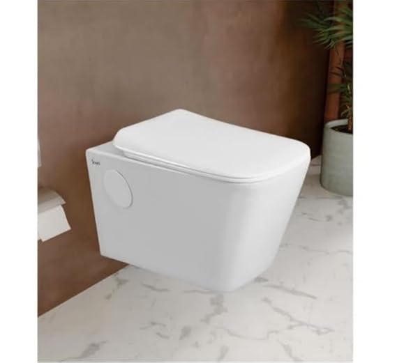 MiTiles Ceramic Wall Mounted Commode Western Toilet Commode With