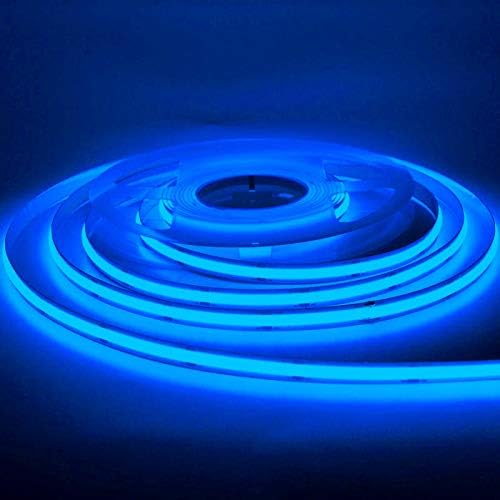 Image of 384Led /m 16.4ft COB Flexible LED Strip Light DC12V /24V Bendable Tape (12V, Blue)