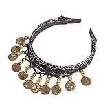 KMGDM エスニック ベリーダンス ヘッドピース エレガント タッセル ヘアバンド ステージパフォーマンスや文化イベントのお祝いに