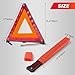 DASBET Emergency Warning Triangles | Roadside Safety Triangle, 3 Pack Foldable Warning Reflective Triangle with Case for Vehicles Breakdown