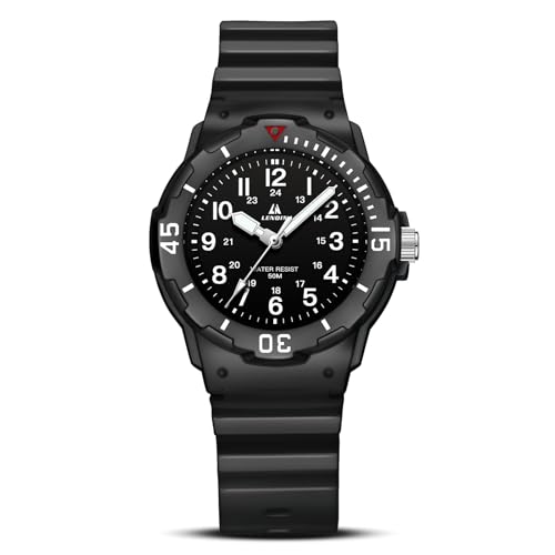 LN LENQIN Montre de Sport Décontractée pour Enfants - Étanche 30M pour Garçons 6-16 Ans, Sport d'Extérieur