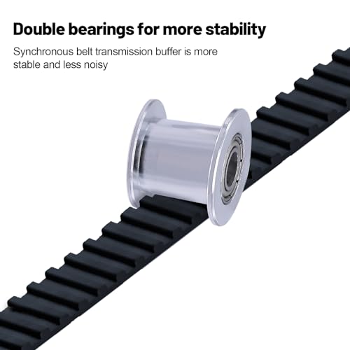 Piuluvor® GT2 Pulley 10mm, GT2 Riemenscheibe Aluminum Zahnloses Idler 20 Zähne 5mm Bore für 3D Drucker 10mm Breite GT2 Zahnriemen (10 Stück)