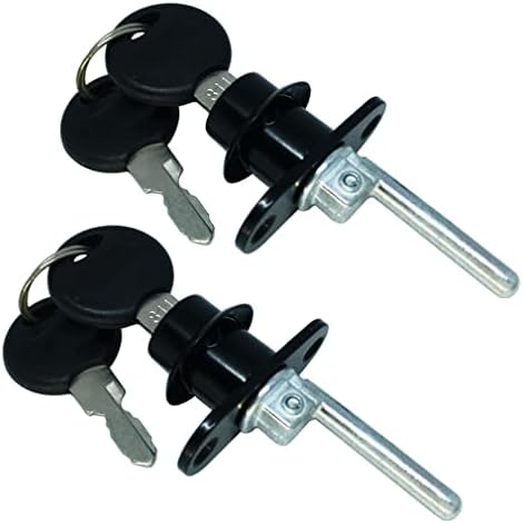 Corgre 2 Pack 16mm Zinc Alloy File Cabinet Lock Drawer Lock Cabinet Lock for Desktop Computer Desk Writing Desk Bookcase File Cabinet Drawer(Black)