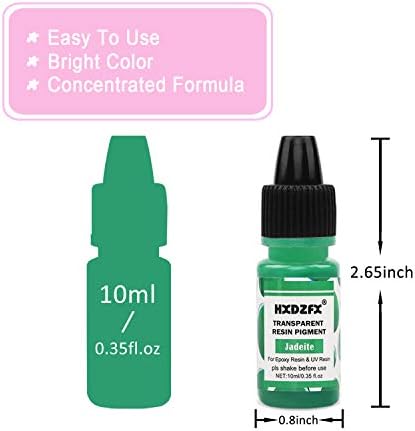 Epoxy Resin Pigment - 20 Color Liquid Clear gem Epoxy Resin Colorant, UV Resin Pigment, Highly Concentrated Epoxy Resin Dye for ewelry DIY Jewelry Making, AB Resin Coloring for Paint, Craft(10ml Each)