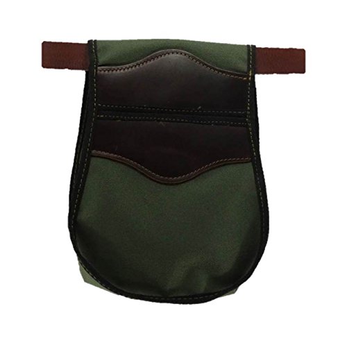 CAZA Y AVENTURA Una Bolsa de ojeo-Bolsa portacartuchos en Cordura Lona Verde, para Llevar en el cinturón. para 50 Cartuchos