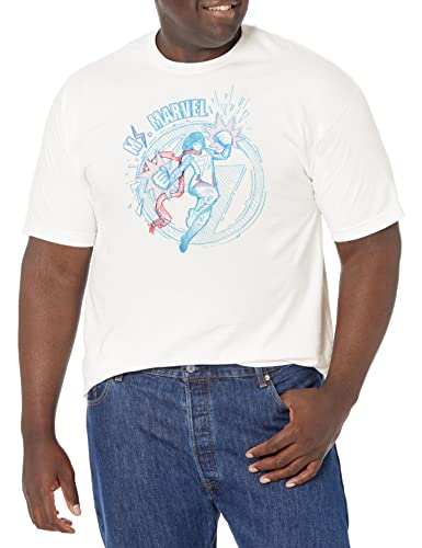 T-shirt Marvel Doodle homme col rond anti-déformation pour le quotidien