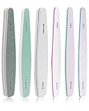 SOVYTH Juego de 6 limas de uñas y pulidores, grano 80/100/120/150/180/240/1000/4000 para herramientas de manicura de corte de uñas