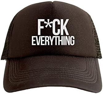 Fck Everything Cool Swag Hip Hop Print Trucker Hat Cap Black