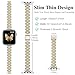 MioHHR Slim Metal Band Compatible with Apple Watch Band 42mm(Series 11 10) 41mm(Series 9 8 7) 40mm(Series 6 5 4 SE3/2/1) 38mm(Series 3 2 1),Stainless Steel iWatch Bands for Women,Silver/Gold