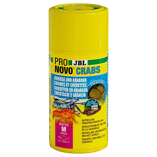 JBL PRONOVO Crabs Wafer, Alimento básico para Langostas, cangrejos y camarones Gigantes de 1-20 cm, Pastillas para ceñidos, Talla M, 100 ml