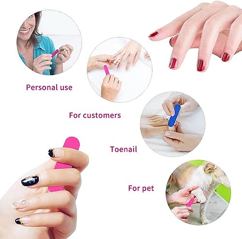 INOG Mini Nail File (180/240 Grit), 100Pcs Disposable Nail Files Double Sided Emery Boards Home or Professional Manicure Pedicure Tools (Blue and Pink) - Image 4