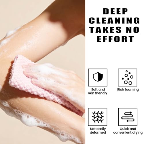 KYRINOVA Serviette de Douche exfoliante nettoyante en Profondeur. Serviette exfoliante Double Face, Extra Longue et réutilisable – vue 3