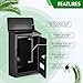 Amylove Weatherproof Mail Boxes with Key Lock, Security Locking Wall Mount Metal Mailbox with Slot for Outside, Large Capacity for Mail, Packages, Donations, Voting 11. 8