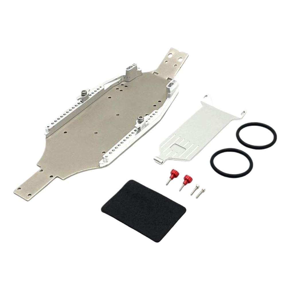 Châssis de Voiture radiocommandée en métal 1/24 Compatible with 244016 B(Silver)