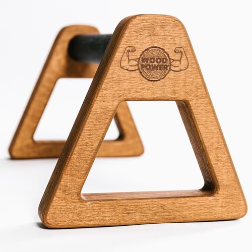 Miniatura 2 de Woodpower Powerbars - Paralelos De Madera Para Flexiones De Apoyo Para Las Articulaciones, Barras Antideslizantes Para Interior Y Exterior, Calistenia Y Yoga Set Xs Xl , Brown