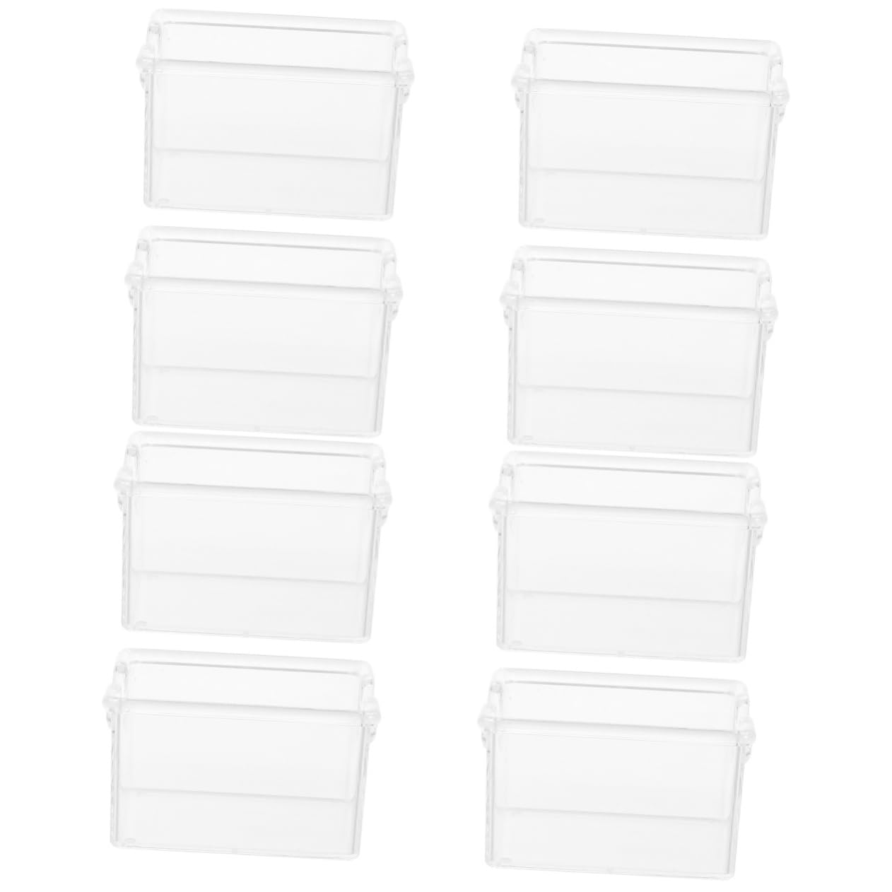 SOLUSTRE 4sets Clear Tea Bag Organizer Box Storage for Tea Bags and Sugar Packets Simple Design for Office and Home Use Transparent Practical and Convenient 2pcs*4