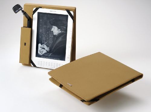 Periscope Flip Cover+Light for The Kindle DX in Camel Microfiber