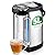 NutriChef Electric Water Boiler and Warmer - 5L/5.28 Qt Stainless Steel Hot Water Dispenser w/Rotating Base, Keep Warm Temperature Set, Auto Shut Off, Safety Lock, Instant Heating for Coffee & Tea