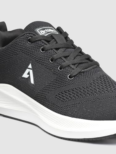 Image of Action | Athleo | ATG-496 | Men's | Lace-Up | Running | Shoes | Comfortable | Lightweight | Breathable | Durable | Sports | Shoes Black