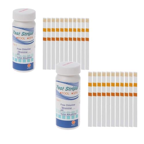 100pcs Hot Tub Test Strips,Swimming Pool Water & Hot Tub Test Strips,7 In 1 Ph Test Strips Set For Rapid Measurement Of Residual Chlorine In Water Ph Total Hardness Alkalinity
