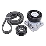 ApplianPar Belt Tensioner and Idler Pulley with Drive Belt Assembly Kit for M-ercedes C240 CLK320 CL55 E320 E430 E500 S350