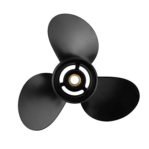 Qiclear OEM Upgrade 9.25 x 9 &10&11 Pitch 14 Spline Tooth Aluminum Boat Propeller fit Mercury Outboard Motos 9.9/15/20HP &Tohatsu Motos 9.9/12/15/18HP/20HP,NSM NSF MFS, 2-1/2" Gearcase,Rh (9.25x11) by Qiclear - Used condition - US$35.75