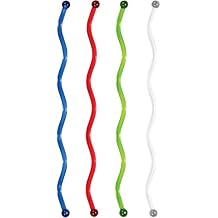 Creative Converting 24 Count Wavy Plastic Stirrers, Assorted Colors, 7", Model 190440