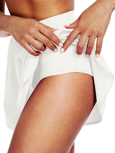 CADMUS 2 in 1 Women's Workout Shorts Athletic Gym Running Shorts with Compression Liner Brief2