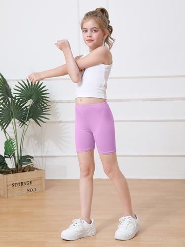 Ruisita Short infantil de motociclista para meninas com segurança para crianças, Branco, preto, cinz