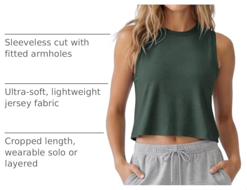 Image of ODODOS Women's Performance Tank Ultra Soft odSTRATUM Tech Sleeveless Tee Shirts High Crew Neck Pullover Top