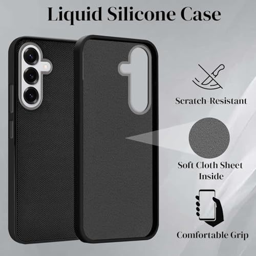 Image of Jkobi Rubberised Back Cover Case for Samsung Galaxy S25 Plus (Textured Grip Design | Micro-Fiber Cloth Inside | Slim and Light Weight | Soft Touch and Feel)
