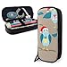 Produktbild Cartoon Weihnachten Blau Blau Vogel Pu Leder Federmäppchen Stift Tasche, Langlebige Studenten Briefpapier Organisatoren für Schulbüro