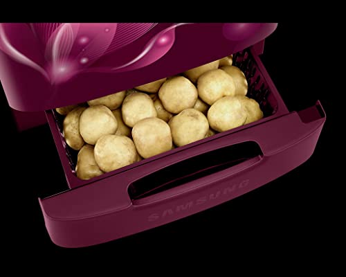 Image of Samsung 183 L, 2 Star, Digital Inverter, Direct-Cool Single Door Refrigerator (RR20C2812R8 /NL, Blooming Saffron Red, Base Stand Drawer)