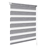 WOLTU Tenda a Rullo Giorno e Notte Senza Foratura 50x150 cm, Marmo Grigio...