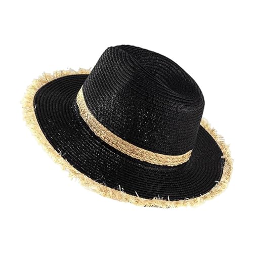 Chapeau de paille Panama anti-coup de soleil léger pour vacances et plage