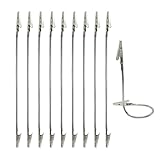 Double Head Alligator Clips 10Pcs - Maijdoany Bendable Double Sided Clips for Photos, Crafts, DIY, Memo Cards - Strong Metal Double-Ended Alligator Clip Holder (11.41inch/29cm Long)