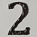BetLight Cast Iron House Numbers-5 Inch Rustic Address Number- Solid & Heavy Duty/Easy Install with Matching Screws-Number 2