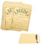 Seed Envelopes & Resealable Kraft Paper Seeds Packages Set - 100 Samentütchen, Saatgut Aufbewahrung Paper Bags, Self-Adhesive Kraft Envelopes for Seeds & Gifts