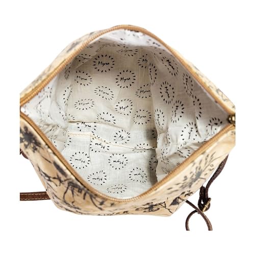 Image of Myra Bag Crossbody Bag for Women - Western Upcycled Canvas & Leather Shoulder Handbag
