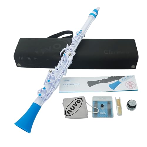 Clarinette Nuvo Clarinéo kit standard blanc et bleu instrument en ut enfant