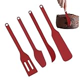 Küchenutensilien-Set aus Silikon – 4-teiliges Küchenutensilien-Set – spülmaschinengeeignet | Silikon-Schaber-Set zum Frittieren, Reiben, Servieren und Rühren
