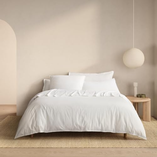 Sheridan Bayley Washed Cotton White Bed Sets King (Duvet Cover + 2 Pillowcases) 230cm x 220cm