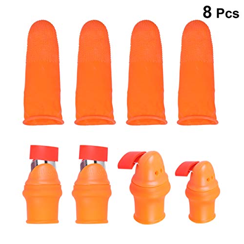 NICEXMAS 8 Pcs Apanhadores de Dedo de Frutas E Vegetais Escolher Picareta de Silicone Polegar Faca d